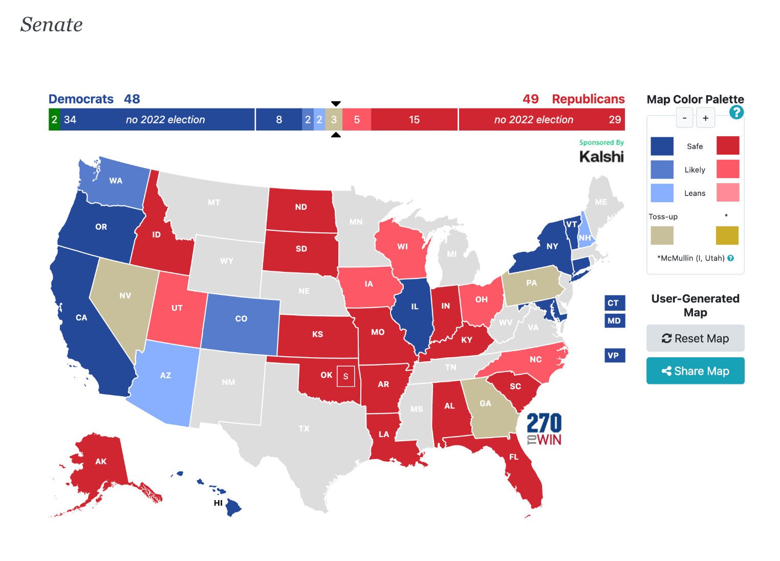 My "6 days out" predictions for the 2022 US midterm elections